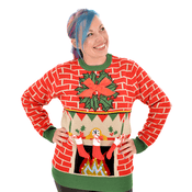 Christmas jumper flashing fireplace light Flashing Fireplace Light Up Christmas Jumper / Cheesy Christmas Jumpers