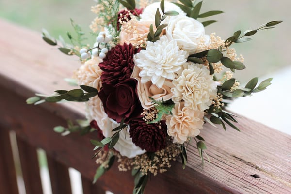 Image of Ready to ship Marsala peach bouquet