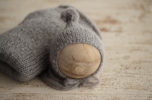 Image of Pixie Pom Pom Brushed Alpaca Bonnet