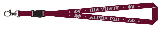 Image of Alpha Phi Maroon Lanyard