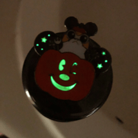 Image 2 of Pumpkin Porg Mouse - Glow in the Dark - soft enamel pin - Halloween Mouse - MNSSHP fantasy pin