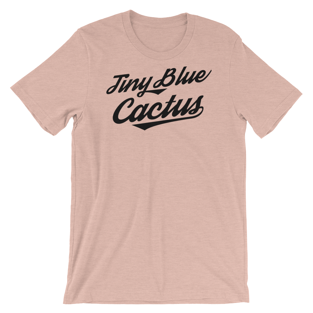 Image of Tiny Blue Cactus Peach Shirt