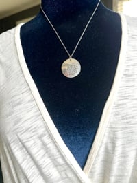 Image 20 of green sapphire pendant with handwritten quote