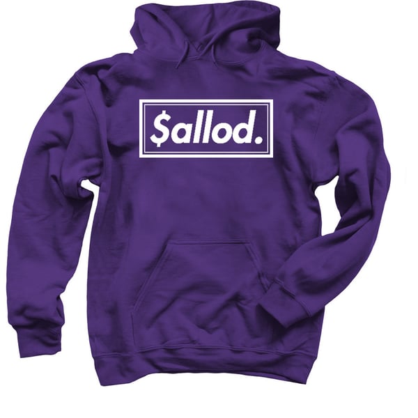 Image of Sallod "Dollar" Logo Hoodie Purple/White