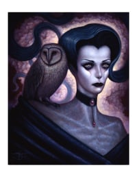 "Lilith and Her Owl Familiar" Limited Edition Paper Print