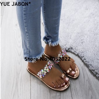 Image of RoseGold Open-Toe Sandals