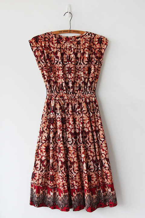 Image of SOLD Fiery Batik Dress