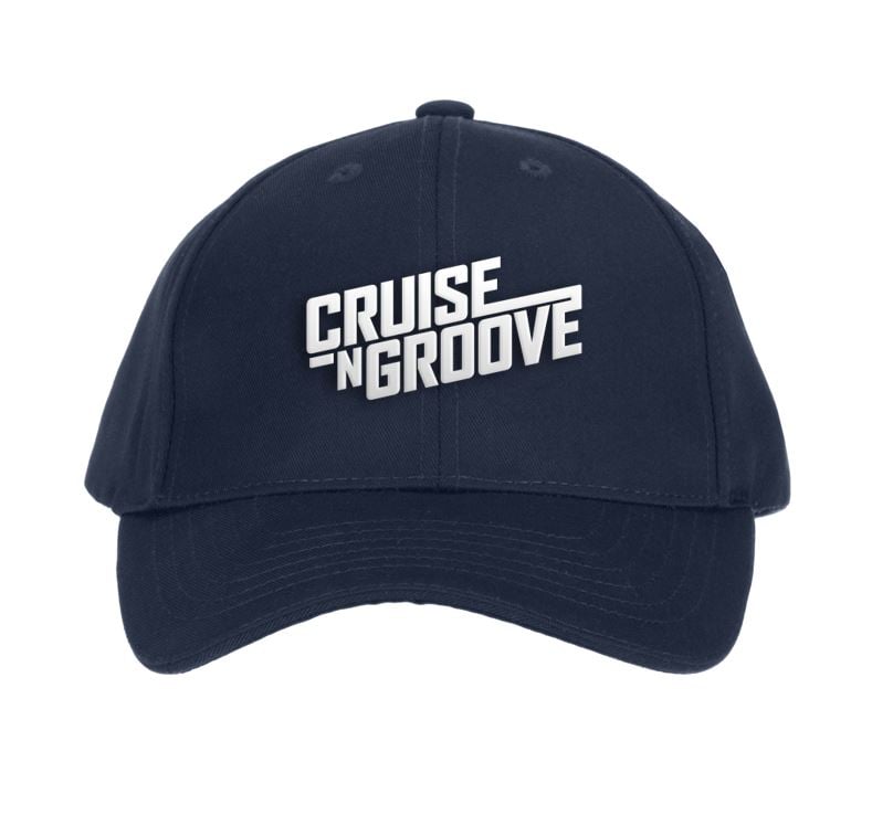 Image of Cruise N Groove Embroidered Cap - Navy