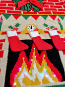 Knitted crackling fireplace ugly christmas sweater- digital dudz christmas 2013 Flashing Fireplace Light Up Christmas Jumper / Cheesy Christmas Jumpers