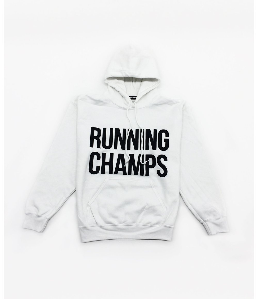 Image of ///A1 Runner x Running Champs White Hoodie
