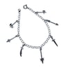 Armory charm necklace or bracelet in sterling silver