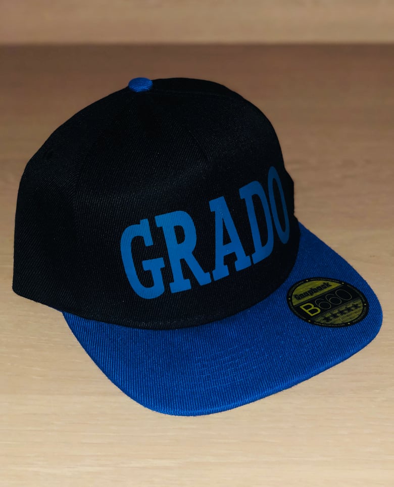 Image of Grado SnapBack cap (Black and Blue)