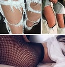 Image of Rhinestone Fisnet Pantyhose