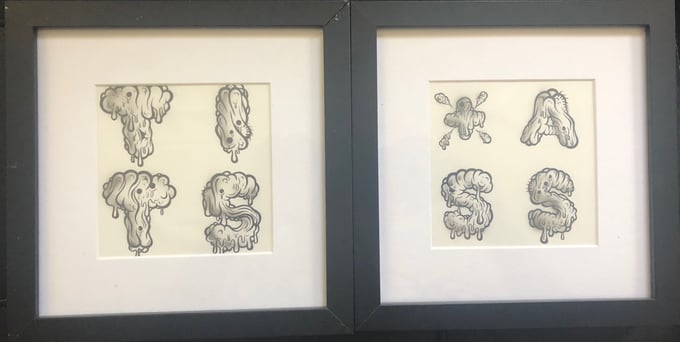 Image of Buff Monster Tits & Ass Original Paintings set