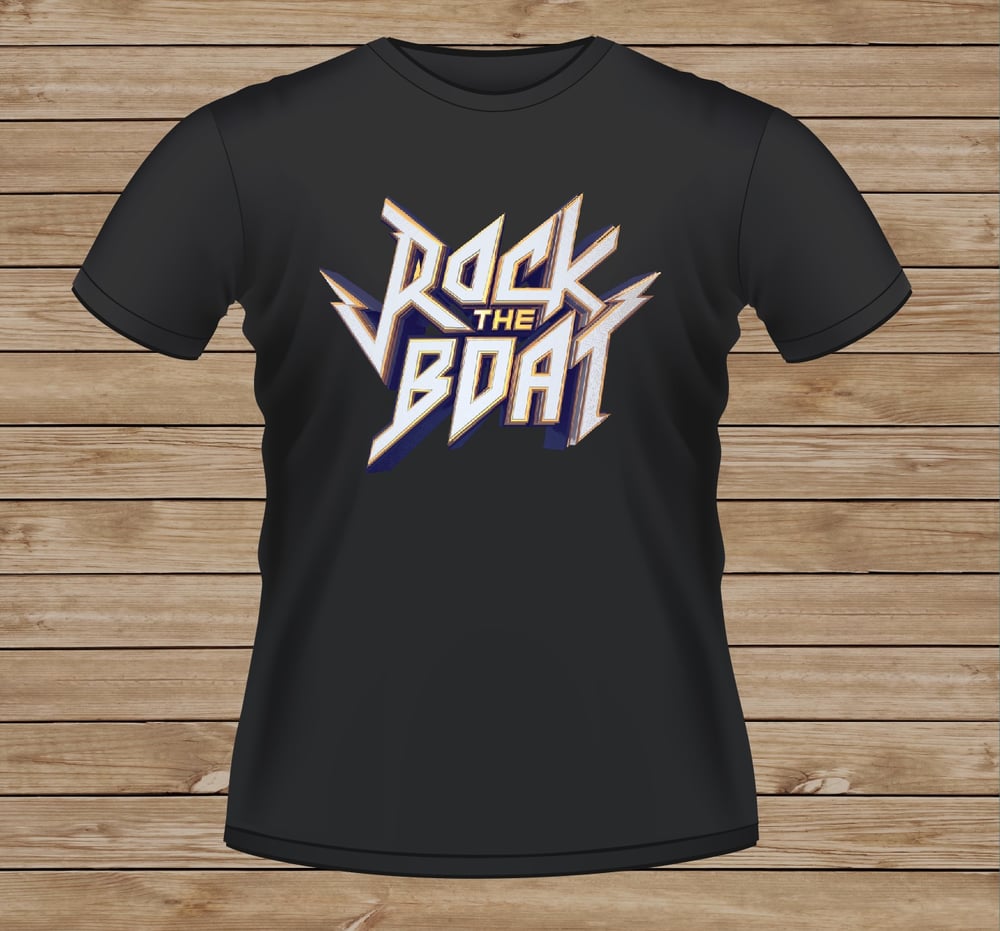 Image of Rock the Boat Logo T-shirt - Black