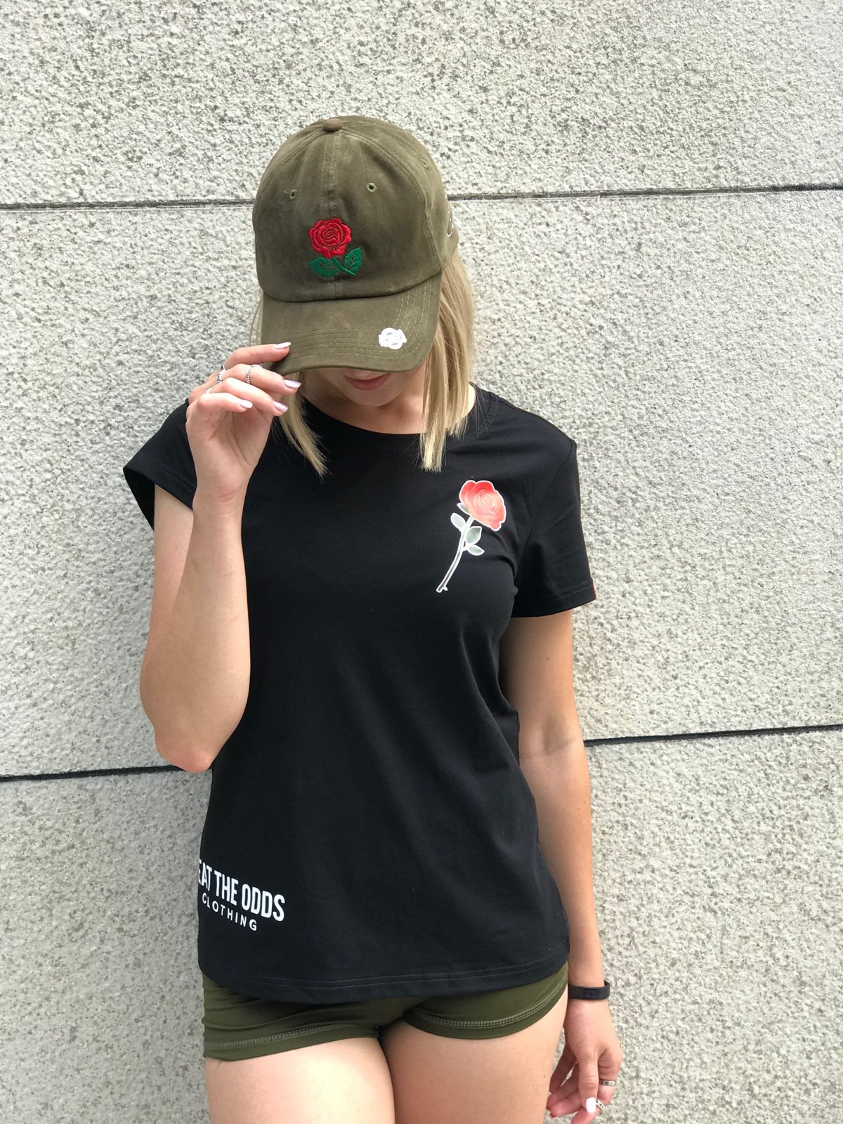 Image of Women's Rose Tee (Black)