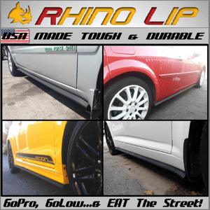 Image of Rhino-Lip By Your Side!: L&R Side Skirt Lip Trim Splitter Kit Universal Hardware Install