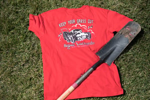 Image of “Keep Your Grass Cut” Red Tee