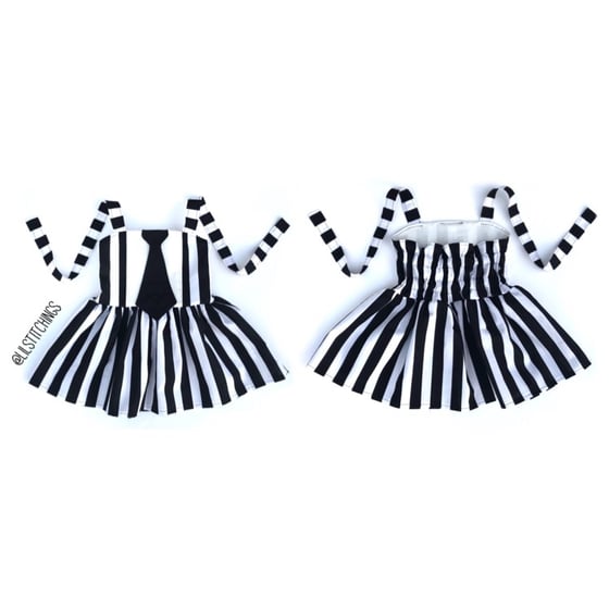 Image of Black & White Striped Dress