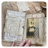 Image 3 of Vintage french lace sample folder Junk Journal