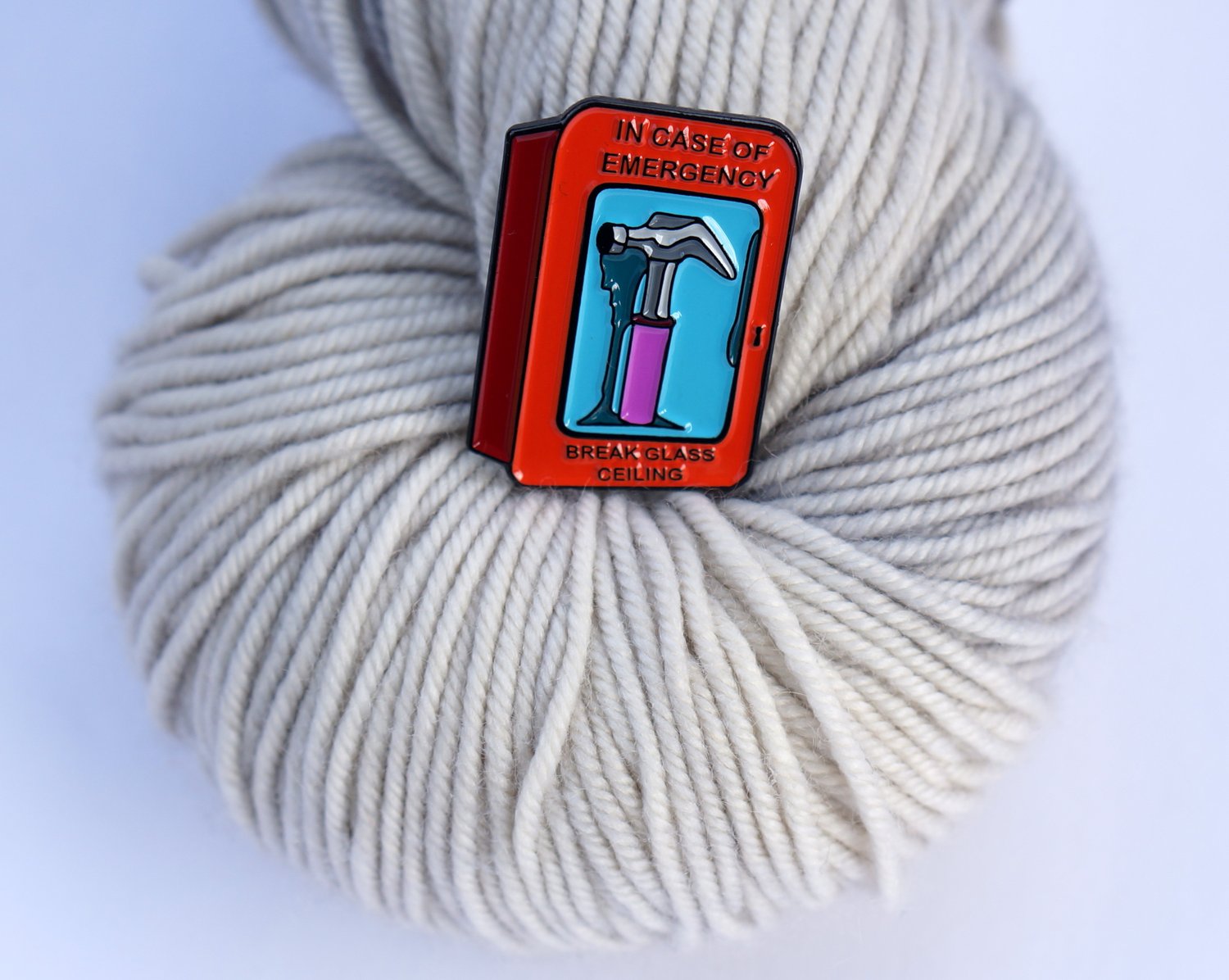 Image of Break Glass Ceiling Enamel Pin