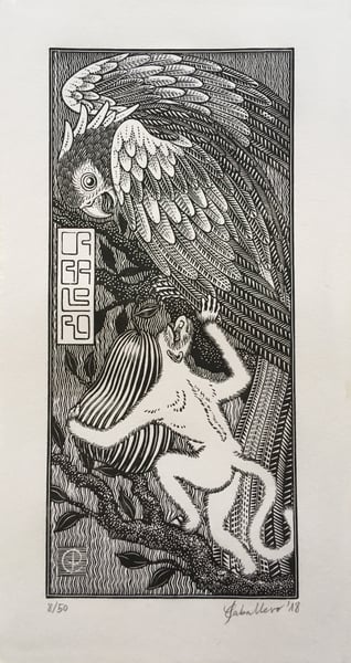Image of Parrot and little monkey
