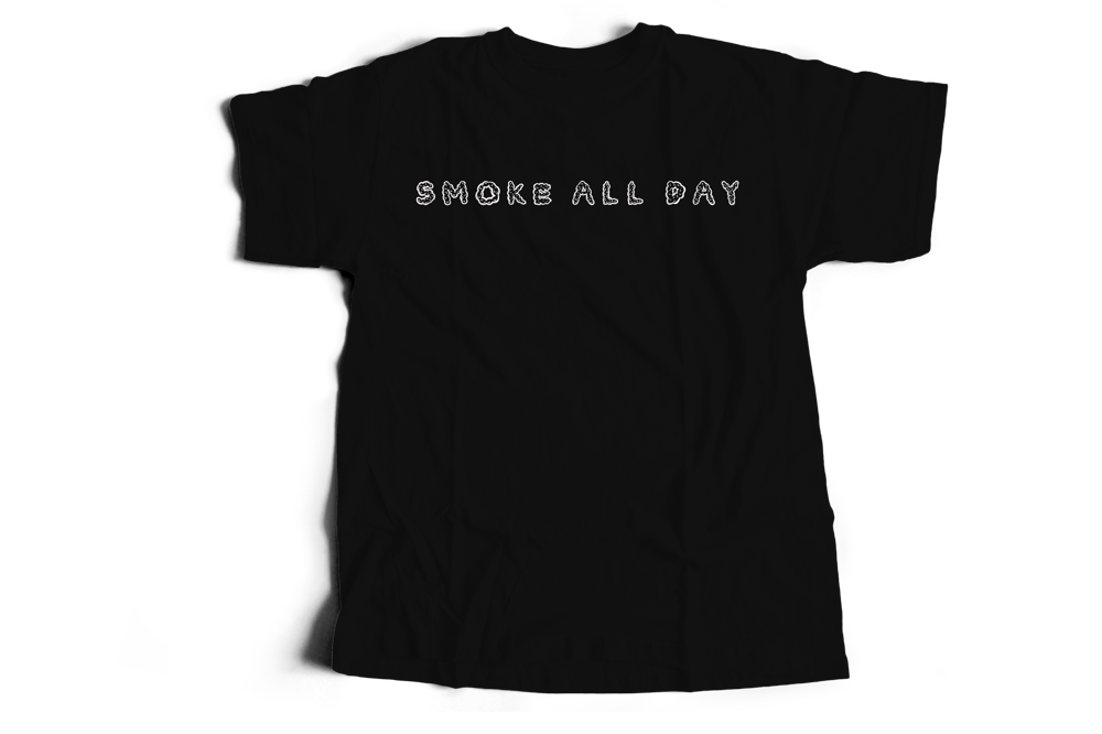Image of SMOKE ALL DAY BLACK T