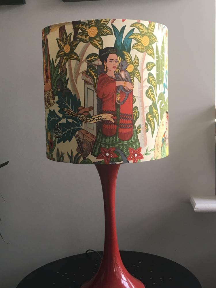 Image of Frida's Garden Tea Dye Lampshade