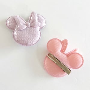 Image of Sequin Bow Mouse Hair Clips