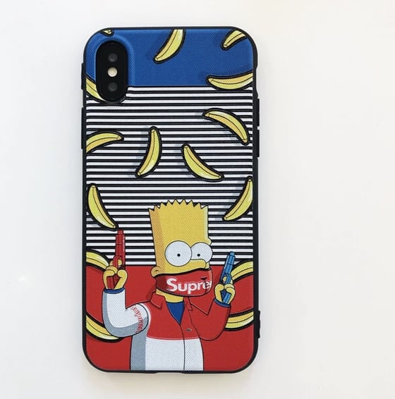 Image of Bart Simpson Supreme iPhone Case