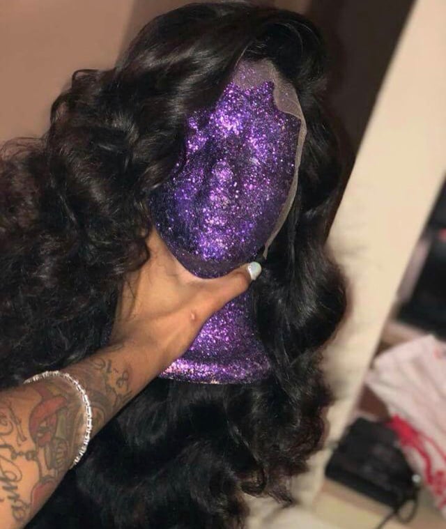 glitter wig head