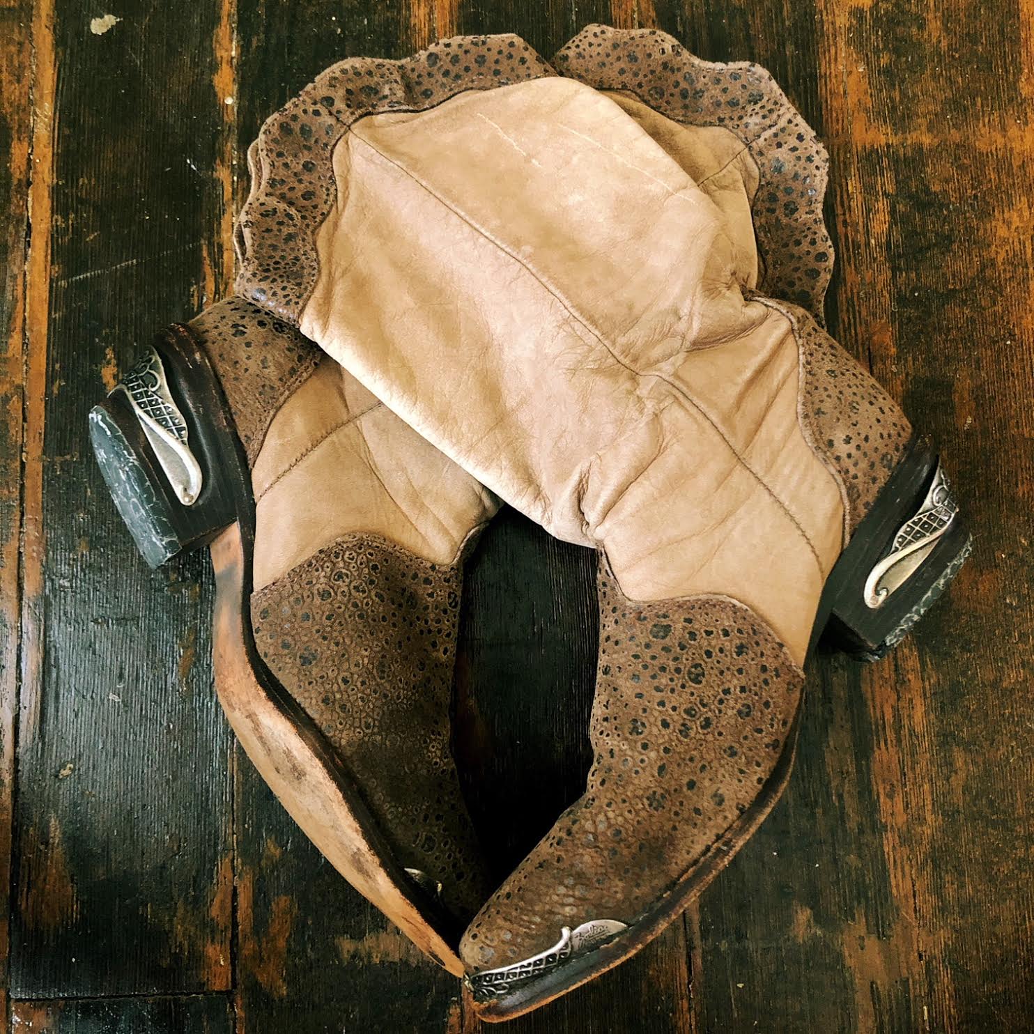 Image of Beautiful Vintage Zodiac Ostrich Boots