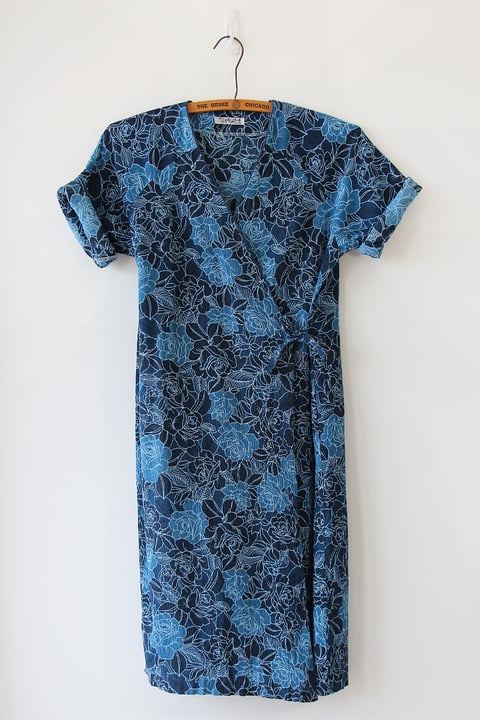 Image of SOLD Deep Rose Sea Wrap Dress 