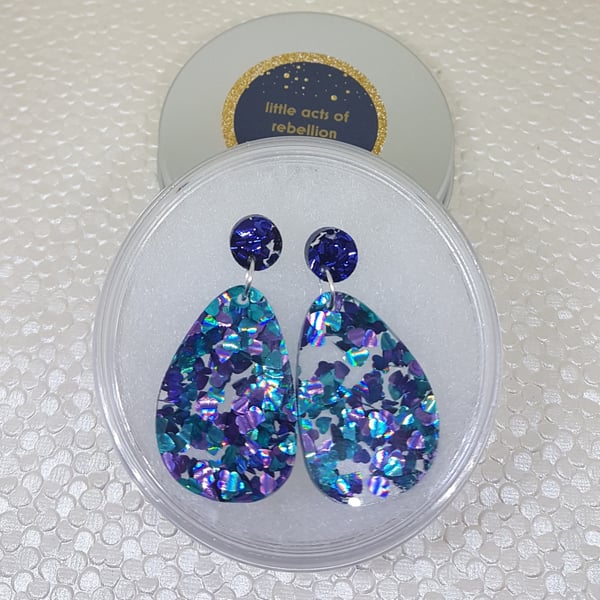 Image of Night Out! Purple with Turquoise Hearts