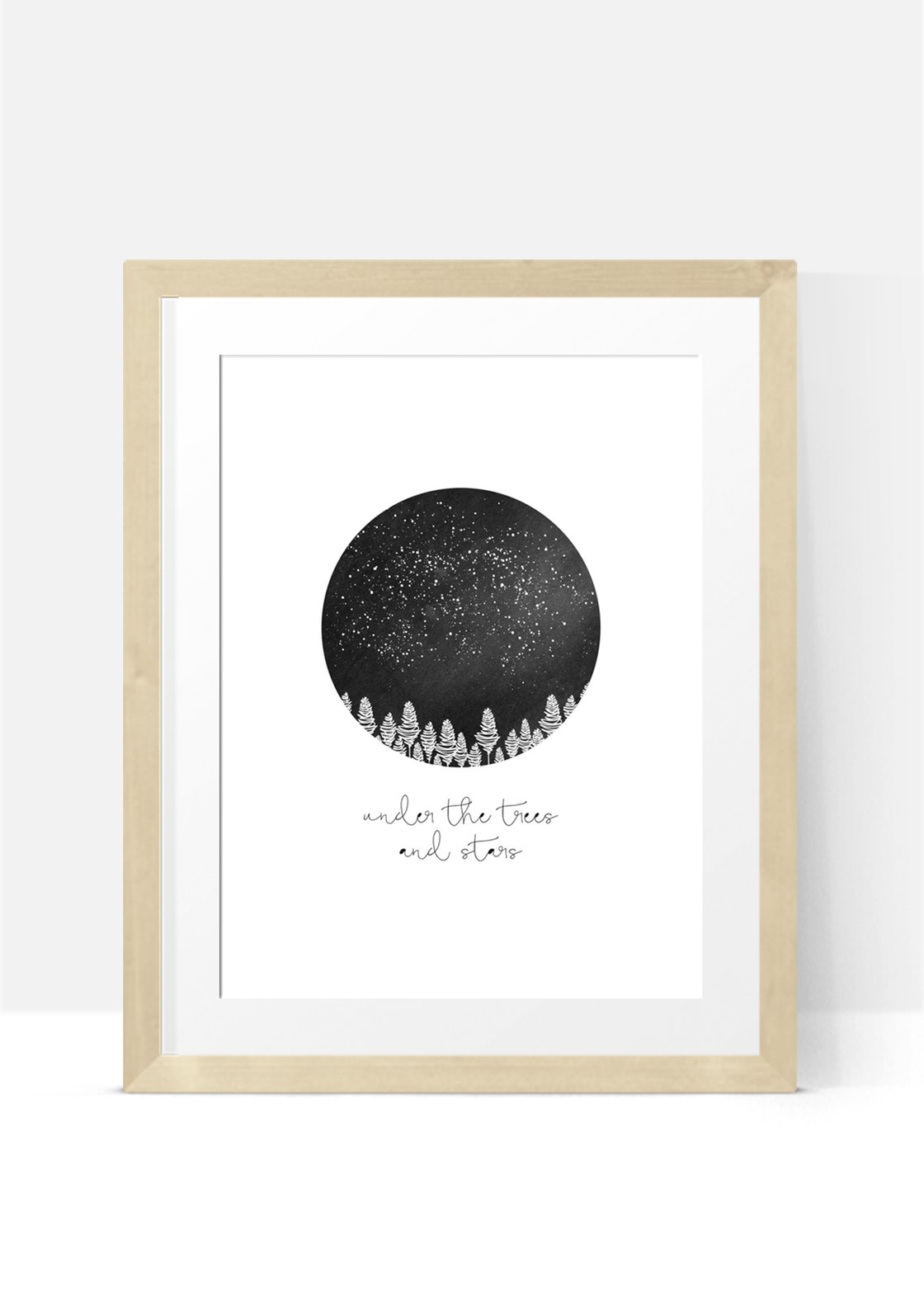 Image of Under the Trees and Stars A4 Print
