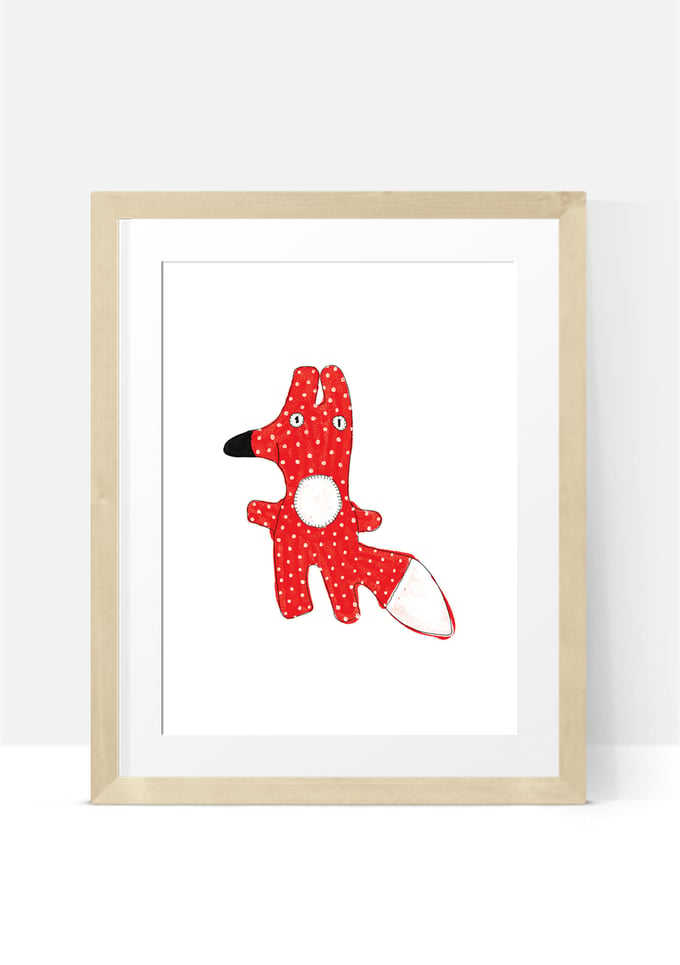 Image of Fox toy A4 Print