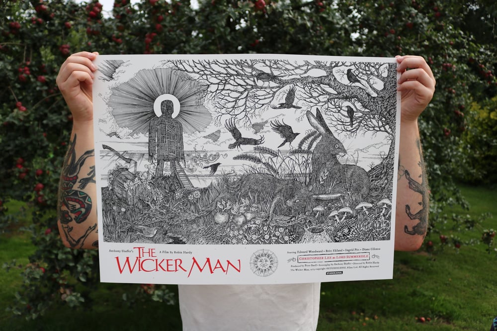 The Wicker man official poster. Main Edition Artist Proof signed by Britt Ekland