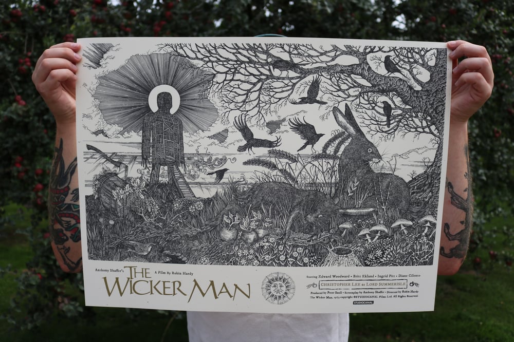 The Wicker Man official poster. Artist proof copies  (variant) signed by Britt Ekland