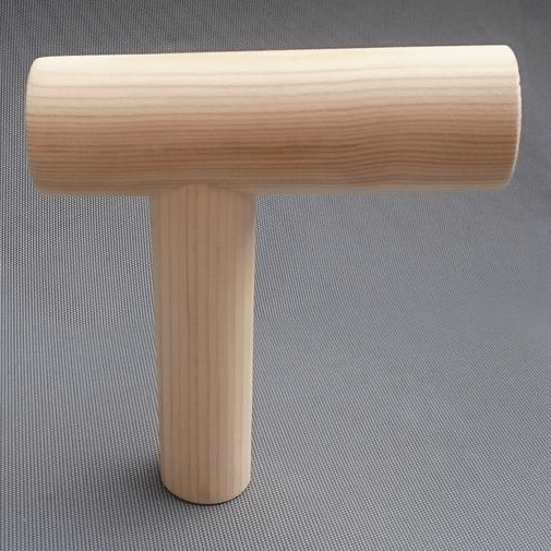 Asymmetric Wooden T-Grips for Canoe Paddles