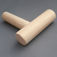 Image 1 of Asymmetric Wooden T-Grips for Canoe Paddles