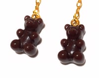 Image 2 of Chocolate Gummy Bear Earrings