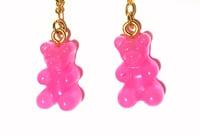Image 2 of Pink Lemonade Gummy Bear Earrings
