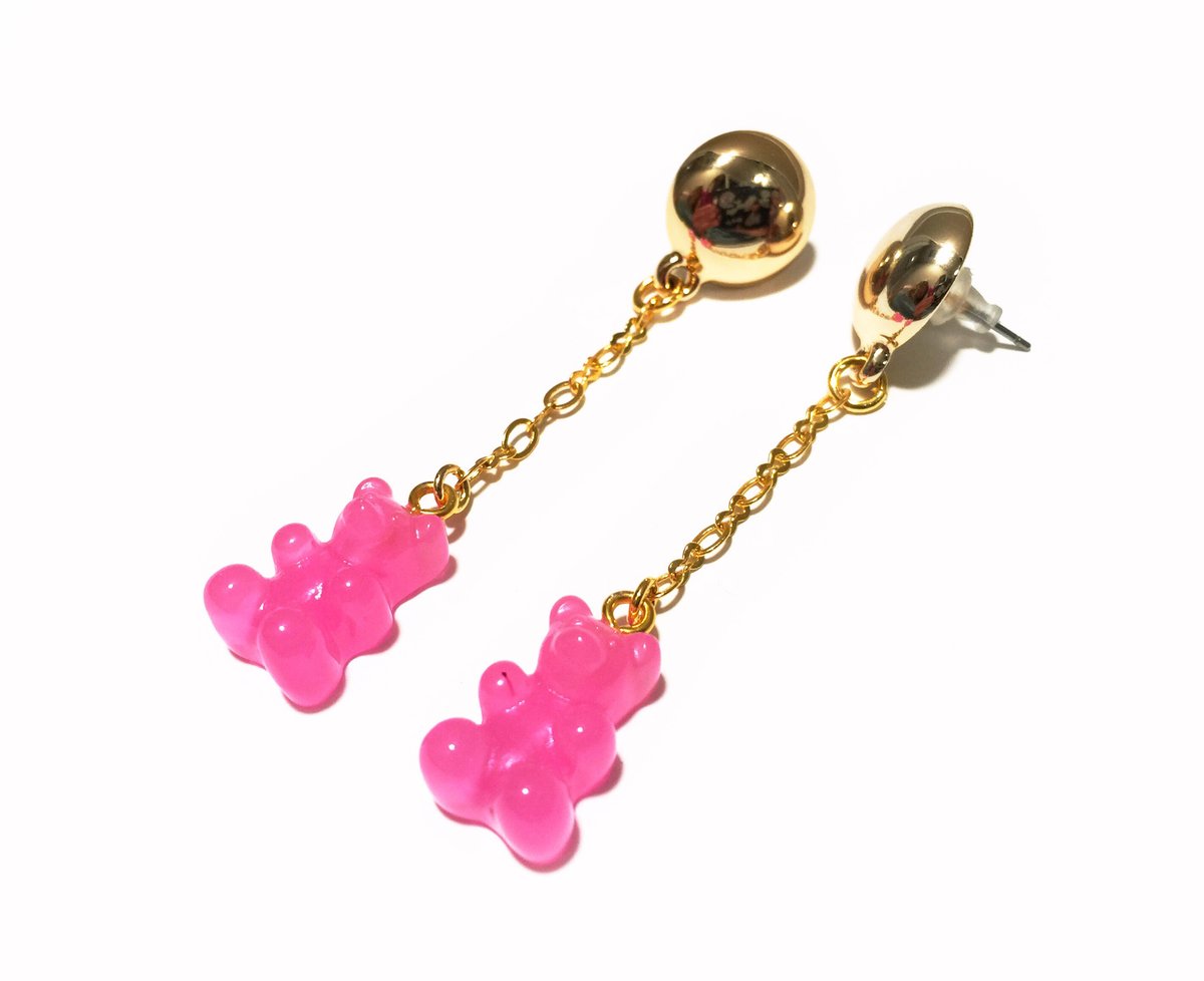 Image of Pink Lemonade Gummy Bear Earrings