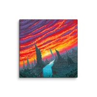 Image 2 of Crimson Abyss Canvas Print by Mark Cooper Art