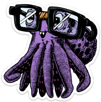 Nerdy Octopus Sticker 
