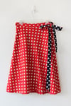 Image of SOLD Reversible Polka Dot Red Or Blue Wrap Skirt