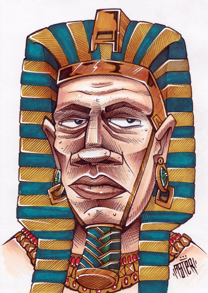 Image of 6 X 4" Pharoah ASTER Sketch - Hand Drawn Illustration