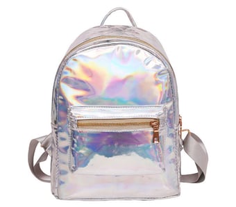 Image of Holographic silver backpack