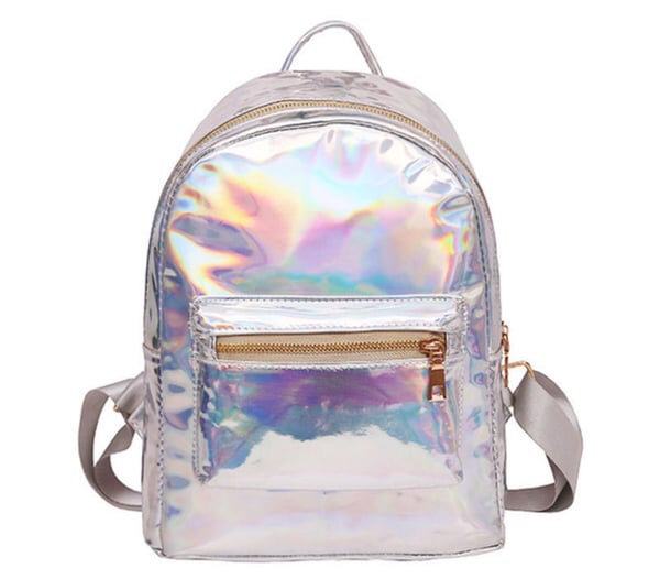 Image of Holographic silver backpack