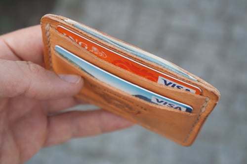 Image of Comrade — "Natural Tan" Italian Cowhide Leather Card Holder